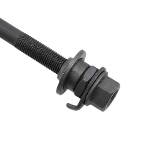 Bike Axle 140mm Bicycle Multiple Speed Front Hub Axle 3/8 Inch Black 26TPI Hub Conical Lock Nut Washer Kit -1pcs