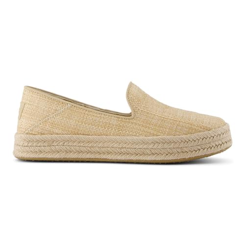 TOMS Womens Carolina Metallic Espadrille Slip On Flats Casual - Silver