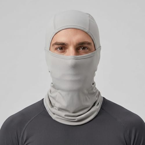 Grey Summer Balaclava Sun UV Protection Face Mask - Breathable & Cooling