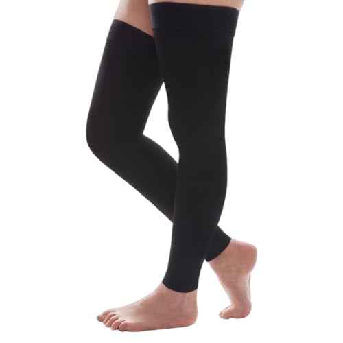 Thigh High Compression Socks Women & Men, 20-30mmHg Thigh High Compression Stockings, Compression Socks with Silicone Dot Band-Best for Varicose Veins, Swelling