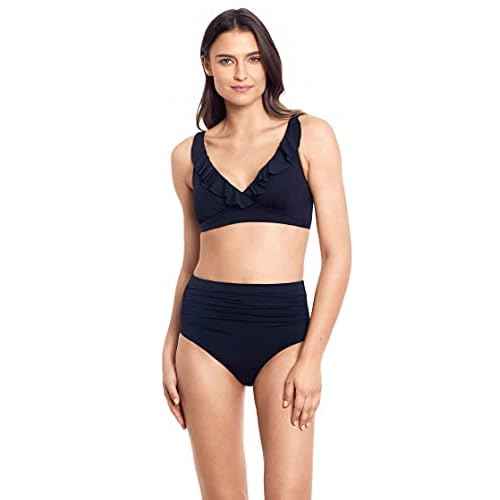 Lauren Ralph Lauren Beach Club Solid Ruffle Underwire Bra Top