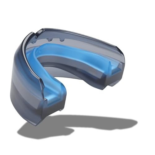 Shock Doctor Black Football Mouth Guard for Braces - Upper & Lower, Ultra Double Protection, Comfortable Fit