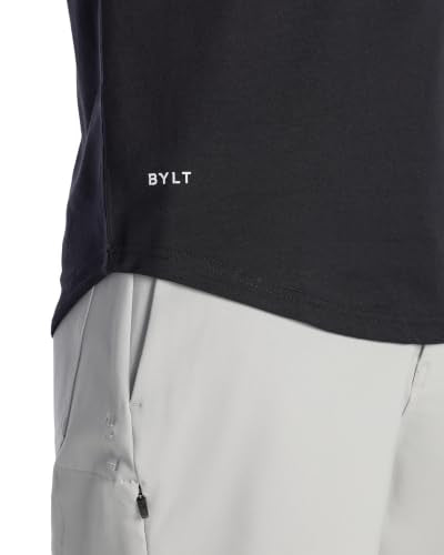 BYLT Men's Drop-Cut Slim Fit T-Shirt - Medium Black