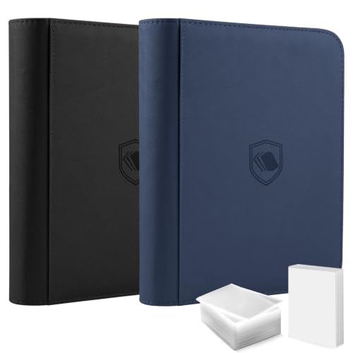 Black and Blue Toploader Card Binder 2 Pack Holds 720 Cards with 108 Top Loaders
