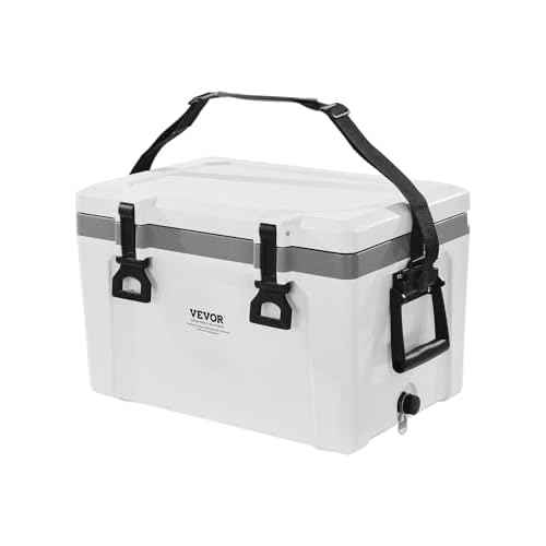 VEVOR Portable Cooler,Hard Cooler with Ice Retention, Heavy-Duty Handles and Strap, Lightweight Rigid Material Insulated Portable Cooler, Suitable for Family Picnics and Short Trips