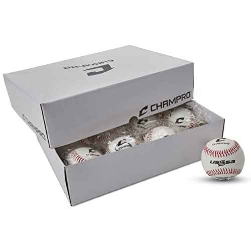 CHAMPRO USSSA Approved Baseball - Full Grain Leather, Dozen (12)