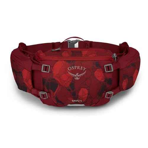 Osprey Savu 5L Unisex Lumbar Biking Hydration Pack, Claret Red