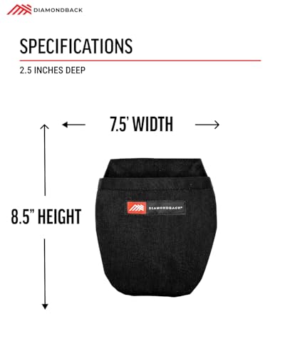 Diamondback Slingshot Clip-On Fastener Pouch Double Clip Tool Belt Accessory