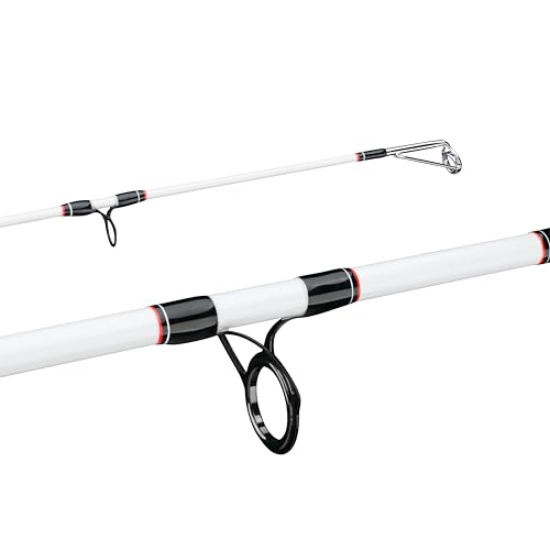 Berkley 8??Big Game Spinning Rod, Two Piece Surf Rod, 12-30lb Line Rating, Medium Heavy Rod Power, Moderate Fast Action, 1-4 oz. Lure Rating