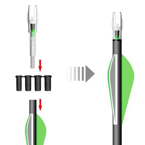 6PCS G Lighted Nocks for Arrows with .165 .204 .233 .244 .246 Inside Diameter with X, H, S, GT Bushings LED Light up Knocks