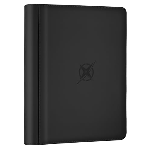 Trading Card Binder 9-Pocket Holds 540 Cards with Zipper - Black