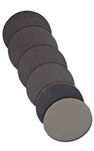 Bowling Ball Sanding Pads Set 6 Grits 5 Inch All Grits Variety Pack - Dry & Wet Use