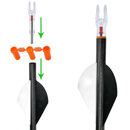 Lighted Nocks for Arrows 5.2mm/6 Pack - Red LED Arrow Nocks with Batteries