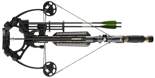 Barnett Whitetail Hunter Crossbow, with 4x32mm Multi-Reticle Scope, 2 Arrows, Lightweight Quiver, STR without Crank Device