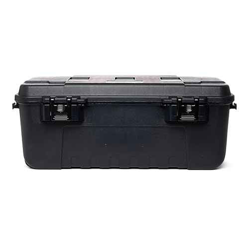 Plano Sportsman Trunk with Wheels, Black, 108-Quart, Lockable Storage Box, Rolling Sportsman Trunk, Hunting Gear and Ammunition Bin, Heavy-Duty Containers for Camping, Large