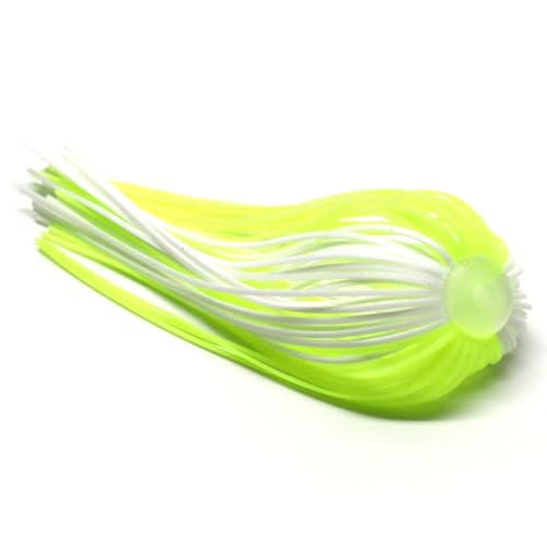 Quick Change Fishing Umbrella Skirts White/Chartreuse Pack of 10