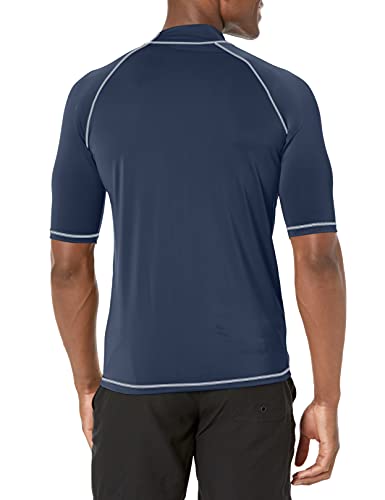 Men's Mercury Rashguard UPF 50+ Sun Protection Swim Shirt - Medium Dolphin Navy