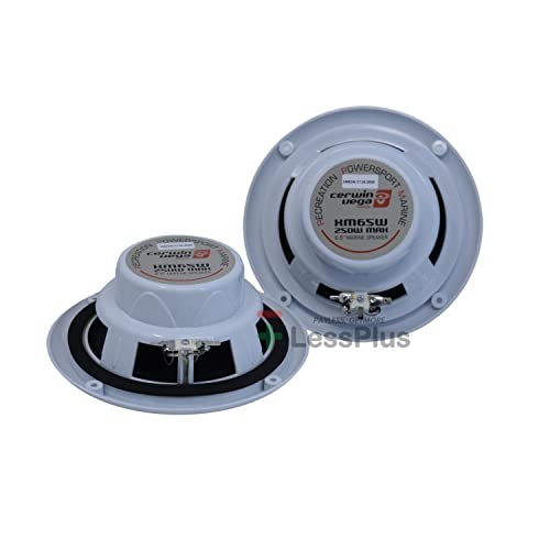 Cerwin Vega XM65W 6.5" 120W 2-Way Coaxial Speakers Marine Grade White (Pair)