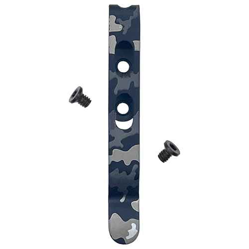 Donk! Pocket Clip for all Leatherman Free Series Multitools | P2, P4, T2, T4, K2, K4 | Titanium TC4 - Black | Titanium Screws | 5 Custom Designs - Camo Dark