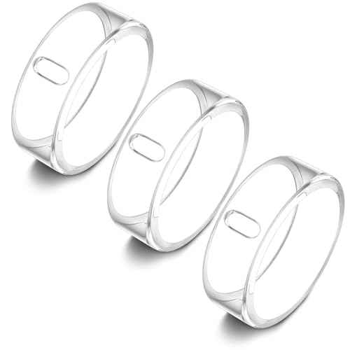 3 Pack Cover Compatible with Oura Ring Gen 4/Oura Ring Gen 3 Horizon/Heritage, Surport Charging with Cover on, Anti-Scratch TPU Protector for Men Women (Size 8, Clear*3)