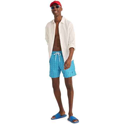 Nautica Men's Standard Sustainably Crafted 6" Shell Print Swim