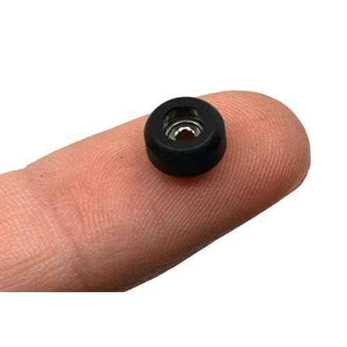 Teak Tuning CNC Polyurethane Fingerboard Bearing Wheels, Black - Set of 4 Wheels - Durable Material with a Hard Durometer