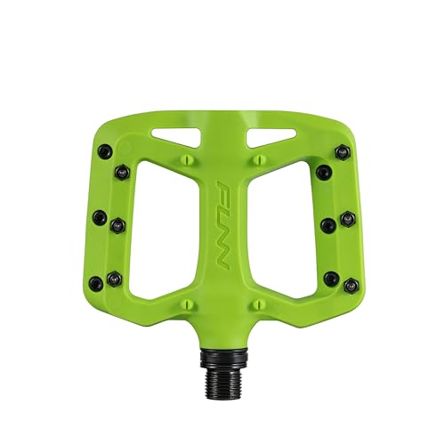 Funn Taipan S Plastic MTB Flat Pedals with CrMo Axle - Green