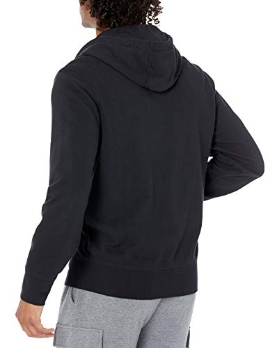 Men's Lightweight French Terry Full-Zip Hoodie - Large, Black