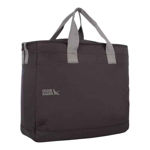 Eddie Bauer Cooler Tote Bag | Insulated | Vacation | Travel | Camping | Tailgate | Beach | Picnic | Festival | Shoulder Carry | Top Handle - Black