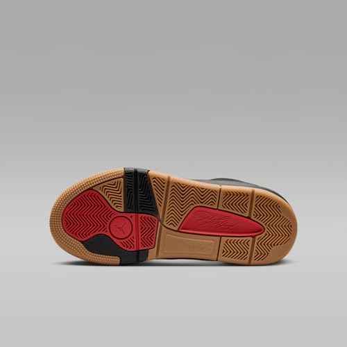 Jordan Flight Court Big Kids' Shoes (HF3333-001, Black/Gum Medium Brown/Varsity Red)