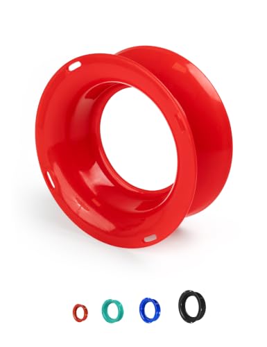 Bluewing Fishing Yoyo Spool Cuban Hand Reel for Line and Leader Storage - Red 5in