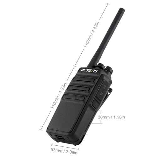 Retevis H-777S Two Way Radios Rechargeable, Walkie Talkies Long Range, 2 Way Radio, VOX Handsfree, Durable, for Worker Office Camping Hiking(4 Pack)