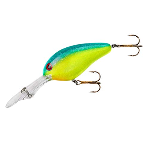 Deep Diving Bass Fishing Lure - Norman DD22 Crankbait 3-Inch Chartreuse Blue