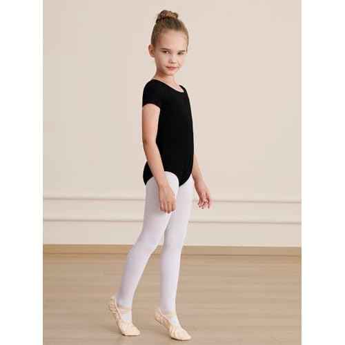 WEGETIT Gymnastics Leotards for Girls Ballet Leotard Toddler girls Bodysuit Short Sleeve Kids Dance Outfits