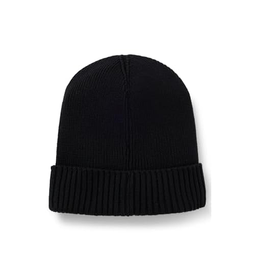 BOSS Mens Small Logo Cotton Blend Knit Hat