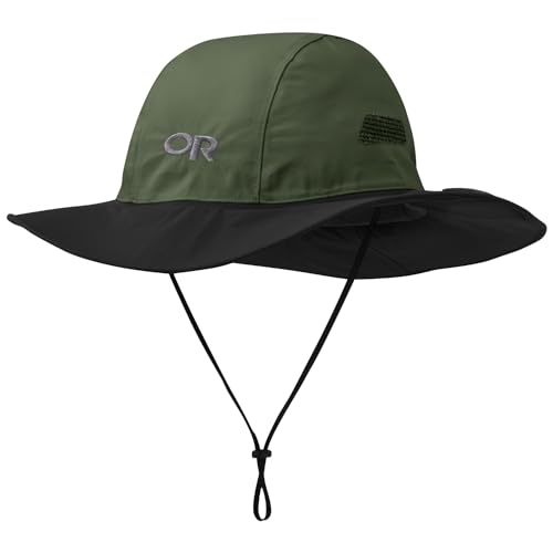 Outdoor Research Unisex Seattle Rain Hat, Fatigue/Black, XL