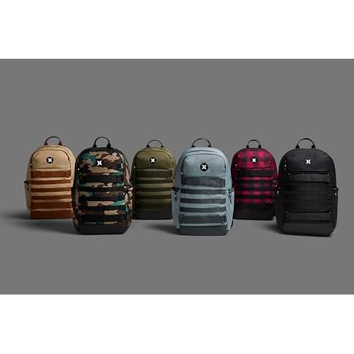 Hurley Mens Skateboard Backpack, Black, One Size