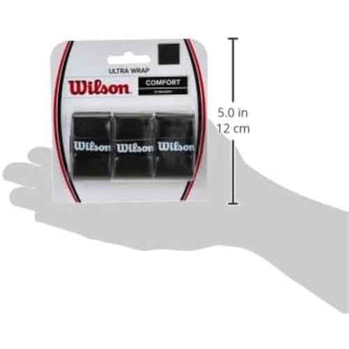 WILSON Sporting Goods Ultra Wrap Tennis Overgrip (3-Pack), Black (WRZ403000)