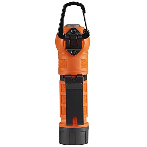 Streamlight 88837 PolyTac 90X USB 500-Lumen Multi-Fuel Right-Angle Rechargeable Flashlight, SL-B26 Battery Pack & USB Cord and Gear Keeper, Orange