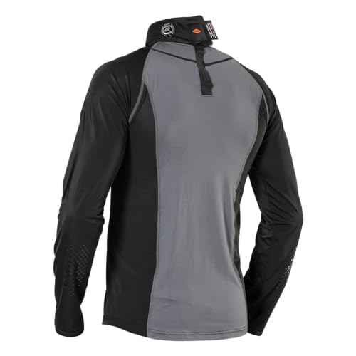 Shock Doctor Youth Boys Compression Shirt with Neckguard for Hockey. Long Sleeves with Integrated Neck Guard. for Youth Boys