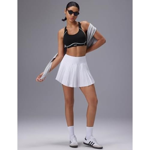 baleaf Freeleaf Broadway Womens High Impact Sports Bra, Wirefree Padded Spaghetti Strap Dance Yoga Workout Bra