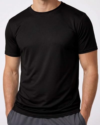 Men's Mesh Short Sleeve T Shirts 5 Pack - Athletic Workout & Running Tees, XL