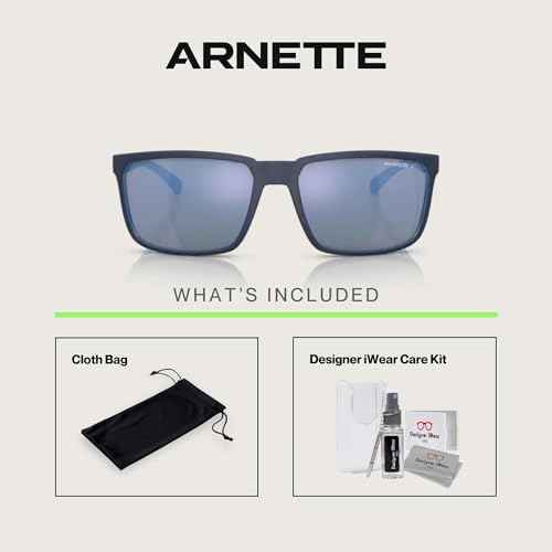 ARNETTE Stripe AN4251 Square Sunglasses for Men +BUNDLE with ACCESSORY EYEWEAR KIT