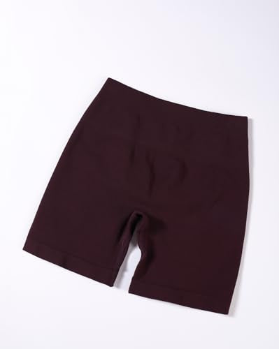 AUROLA Power Workout Shorts for Women Medium Black Cherry Tummy Control Squat Proof