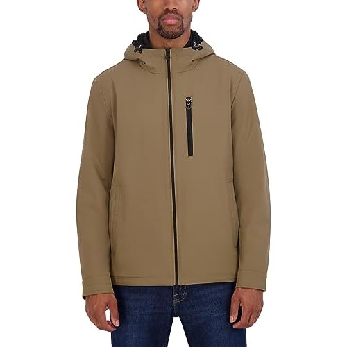 Nautica Men's Transitional Sherpa Lined Hooded Jacket