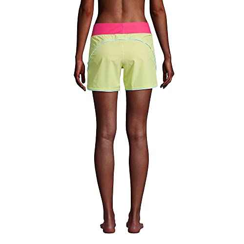 Lands' End Women's 5" Quick Dry Elastic Waist Board Shorts Swim Cover-up Shorts with Panty