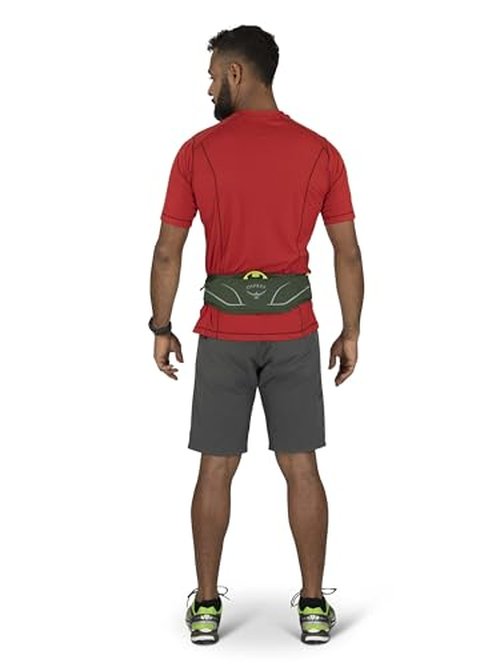 Osprey Duro Dyna LT Hydration Waist Pack with Hydraulics Soft Flasks for Running, Seaweed Green/Limon