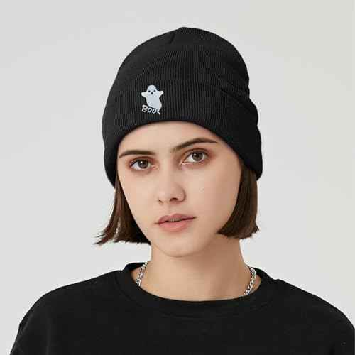 Cool Beanie Black Beanies Cozy Knit Beanie for Men Women