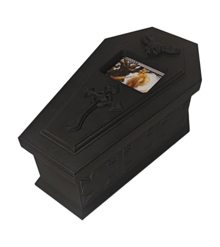 Premium Vampire MTG Deck Box with Dice Storage & Life Counter - Gothic Coffin Design, Holds 100 Cards