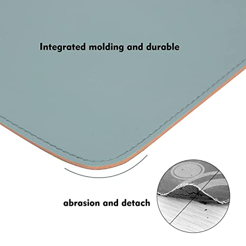 Reversible PU Leather & Cork Mouse Pad with Coaster - Sierra Blue - AZURY Variation